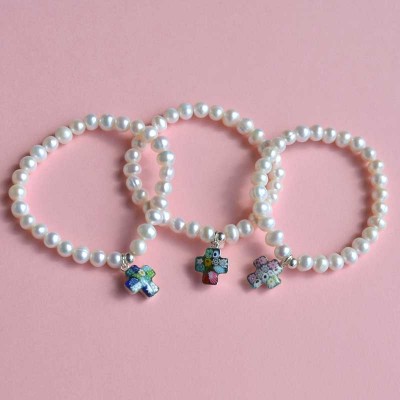 Landical 12 Pulseras De Cuentas De Cruz A Granel Con Tarjeta
