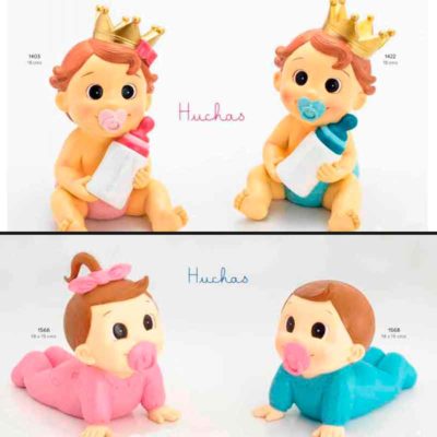 Figuras para pastel+huchas bebe pelo castaño