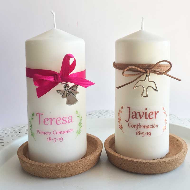 regalos de comunion velas personalizadas con nombre  Velas para primera  comunion, Regalos para comunion, Velas personalizadas