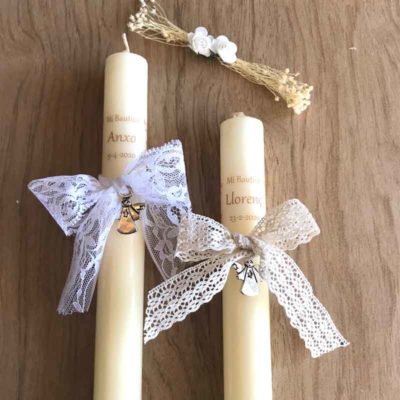 Velas para Bautizo - Vela de Bautizo Sencilla y Elegante. No