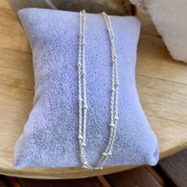 Cadena de plata diamantada 50 cms